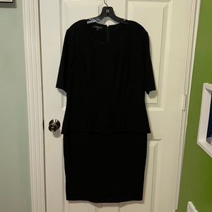 Black knit sheath dress by Lafayette 148